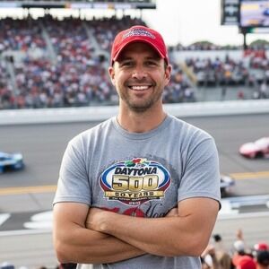 Nascar Daytona 500 50th Anniversary 2008 Shirt Unisex Adult Medium Gray Car Race